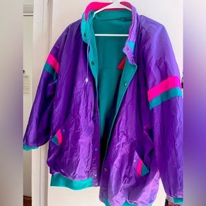 Retro Unisex 90s Vintage Reversible Windbreaker Jacket